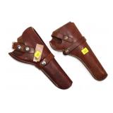 Lot: 2 Leather holsters, include: