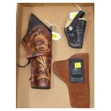 Lot of 3 assorted holsters, includes: