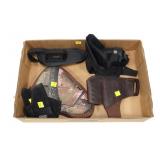 Lot: Assorted holsters and Pistol Case,