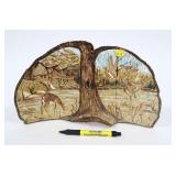 Hand painted/Carved tree conk Mushroom Art, signed