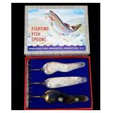"Fighting" Fish Spoons, Cohocton NY in box