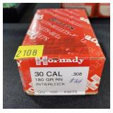 Hornady 30 Cal. 180 Gr Interlock Bullets,