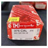 Hornady .375 Cal 300 Gr. RN IB bullets,