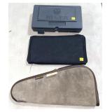 Lot, 2 soft pistol cases and Ruger Model 10103
