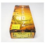 Box of .223 REM 62-grain Fusion cartridges, 20