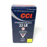 Brick of 500 Rds. .22 LR CCI target cartridges,