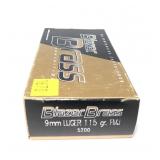 Box of 9mm Luger 115-grain FMJ Blazer brass
