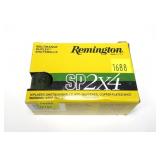 Box of 12 Ga. 3" 2x4 Remington shotgun shells,