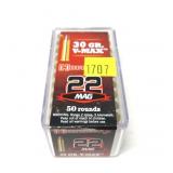 Case of .22 Mag. Hornady V-Max cartridges,