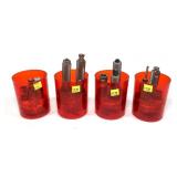 Lot, 4 Lee 3-hole quick change turrets with