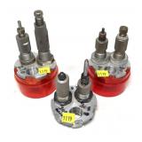 Lot, 3 Lee 3-hole quick change turrets with