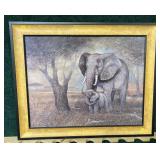 Framed Elephant Ruane Mannino Print
