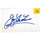 Jerry Lee Lewis, musician, autograph on 3x5 card