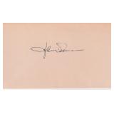 John Denver, singer, autograph on 3" x 5" card