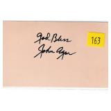 John Agar, actor, autograph on 3x5 card