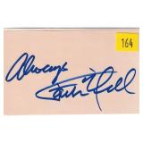 Faith Hill, singer, autograph on 3x5 card