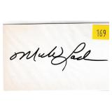 Michael Landon, actor, autograph on 3x5 card