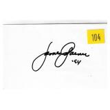 James Garner, actor, autograph on 3x5 card
