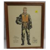 Steve Canyon Print 11x14 framed, "Steve Canyon for