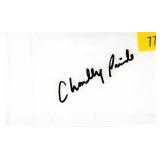 Charley Pride, singer, autograph on 3x5 card