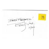 Bobby Vee, singer, autograph on 3x5 card