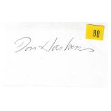 Don Hoskins, basketball player, autograph on 3x5