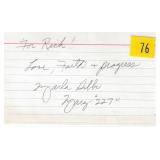 Marla Gibbs, actress, autograph on 3x5 card