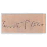 Franklin Pierce Adams, author, autograph on