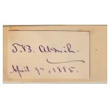 Thomas Bailey Aldrich, author, autograph on