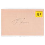 Jamie Farr, actor, autograph on 3x5 card