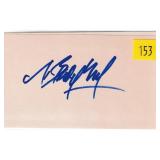 Mikhail Baryshnikov, Ballet, autograph on 3x5 card