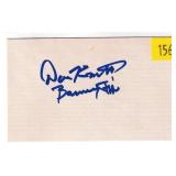 Don Knotts, actor, autograph on 3x5 card