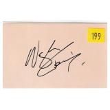 Waylon Jennings, singer, autograph on 3x5 card