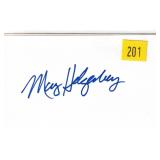 Marg Helgenberger, actress, autograph on 3x5 card