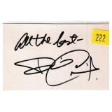 David Cassidy, singer, autograph on 3x5 card