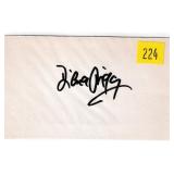 Diana Riggs, actress, autograph on 3x5 card