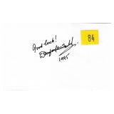 Douglas Fairbanks Jr., actor, autograph on 3x5