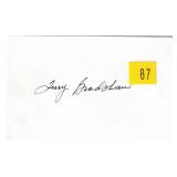 Terry Bradshaw, quarterback, autograph on 3x5 card