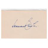 Leonard Bernstein, conductor/composer, autograph