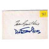 Tom & Dick Smothers, comics, autographs on 3x5
