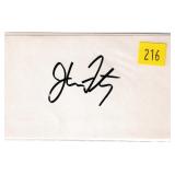 John Fogerty, singer, autograph on 3x5 card