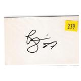 David Bowie, singer, autograph on 3x5 card