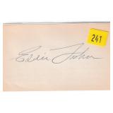 Eddie Fisher, singer, autograph on 3x5 card