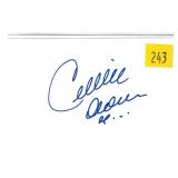 Celine Dion, singer, autograph on 3x5 card
