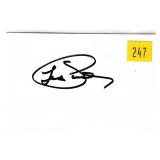 Les Paul, guitarist, autograph on 3x5 card