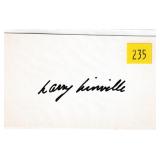 Larry Linville, actor, autograph on 3x5 card