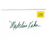 Madeline Kahn, actress, autograph on 3x5 card