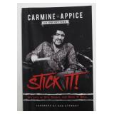 Carmine Appice, drummer, autograph on Book "Stick