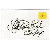 Catherine Bach, actress, autograph on 3x5 card