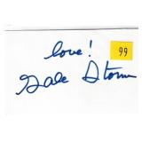 Gale Storm, actress, autograph on 3x5 card